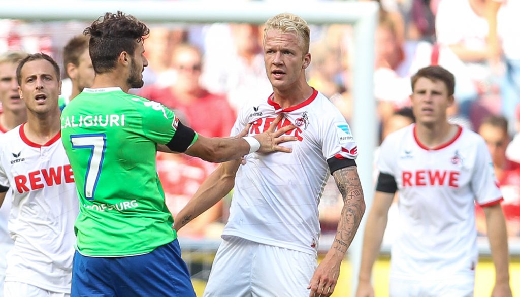 1:1-Unentschieden gegen Wolfsburg: Kevin Vogt im Clinch mit Daniel Caligiuri. (Foto: JS)