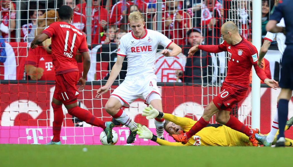 Arjen Robben erzielt das 1:0 für den FC Bayern. (Foto: sampics)