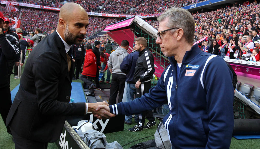 Guardiola trifft Stöger – die Bilder der beiden Trainer