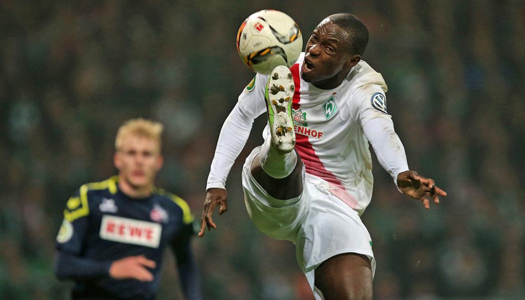 Anthony Ujah - Der 1. FC Köln verliert in der 2. Runde des DFB-Pokal bei Werder Bremen. (Foto: DeFodi / Cathrin Müller)