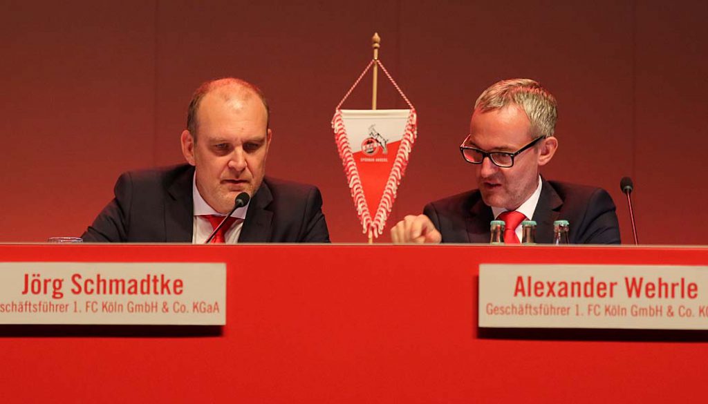 Die Geschäftsführer Jörg Schmadtke und Alex Wehrle. (Foto: GBK)
