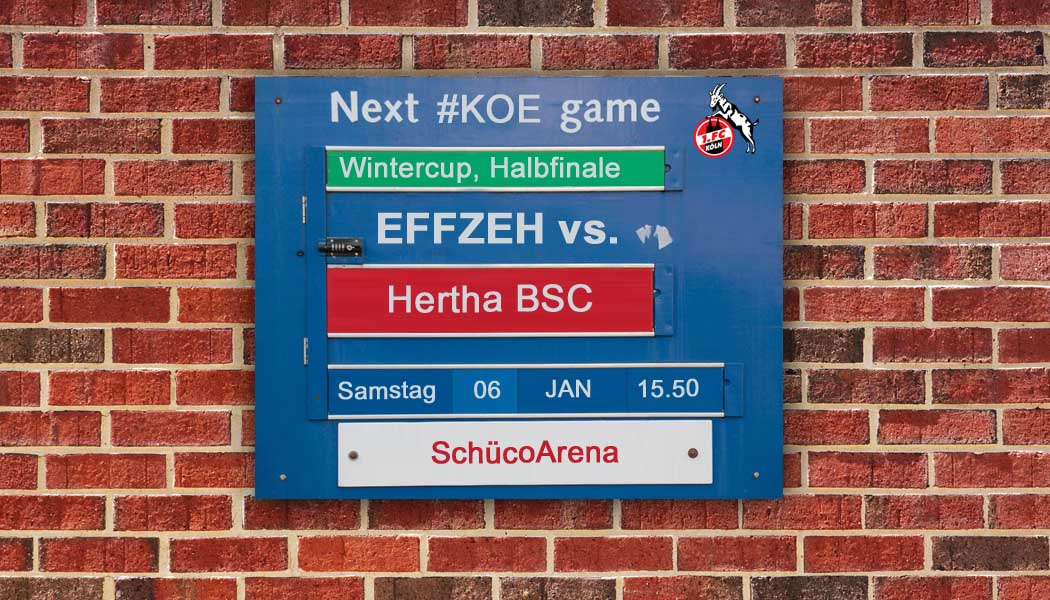 Wintercup im Ticker: Effzeh fordert die Berliner Hertha