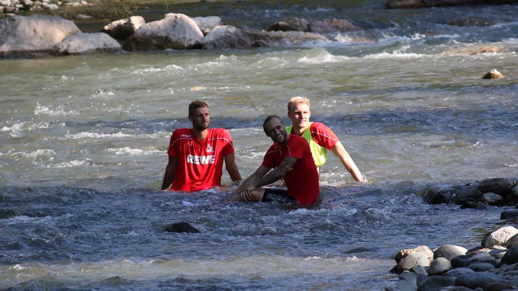 Bei 36 Grad in Kitzbühel: Abkühlung für FC-Profis