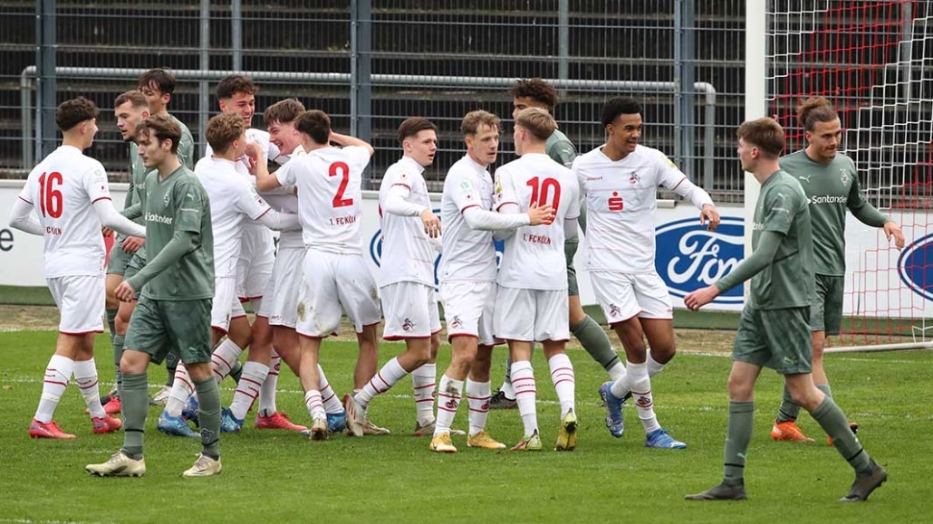 Die U19 des 1. FC Köln im Spiel gegen Mönchengladbach. (Foto: Bucco)