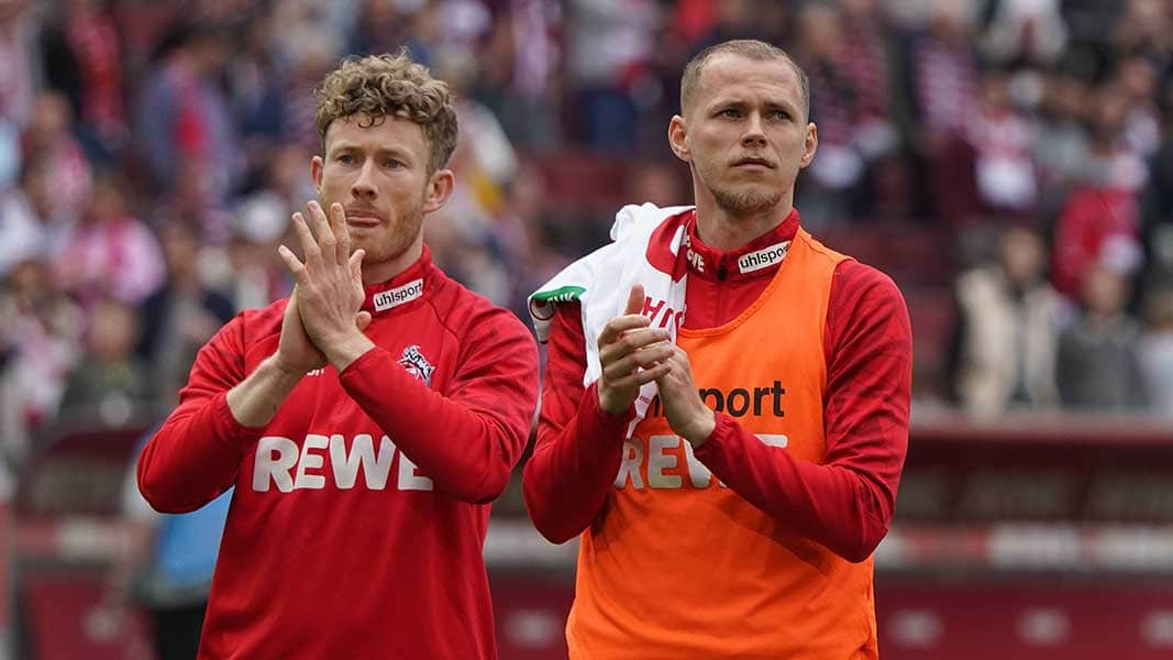 Ondrej Duda (re.) am Samstag nach dem Spiel gegen Bielefeld. (Foto: IMAGO / CvdLaage)