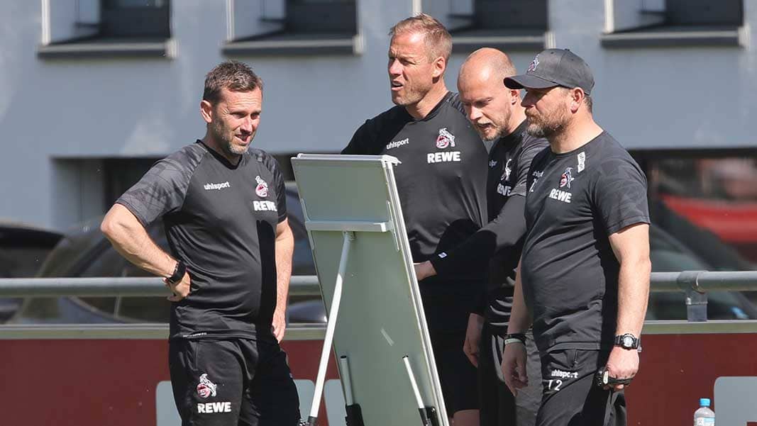 Das Trainerteam des 1. FC Köln. (Foto: Bucco)
