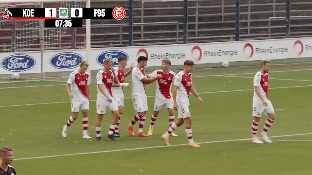 Die U21 des 1. FC Köln hat gegen Fortuna Düsseldorf gewonnen. (Foto: Screenshot Sporttotal.tv)