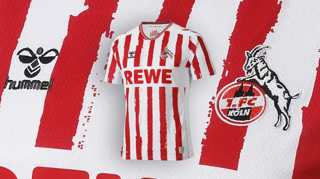 In diesem Trikot läuft der 1. FC Köln in der Conference League auf. (Foto: 1. FC Köln)