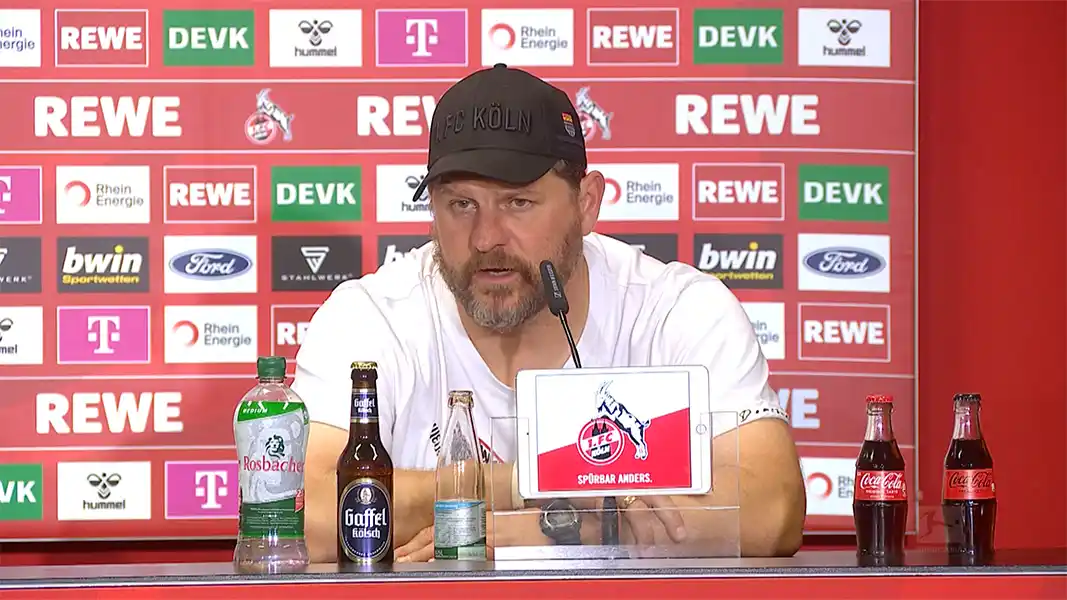 Steffen Baumgart nach dem Spiel gegen Borussia Dortmund. (Foto: Screenshot)