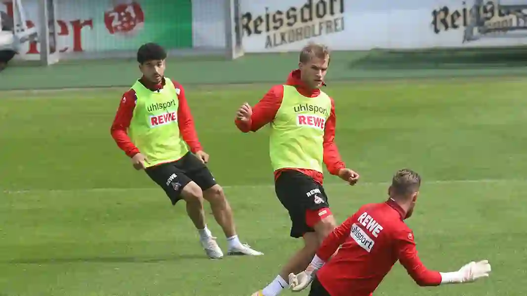 Dimitris Limnios und Sebastian Andersson - hier im Mai 2021 im FC-Training. (Foto: Bucco)