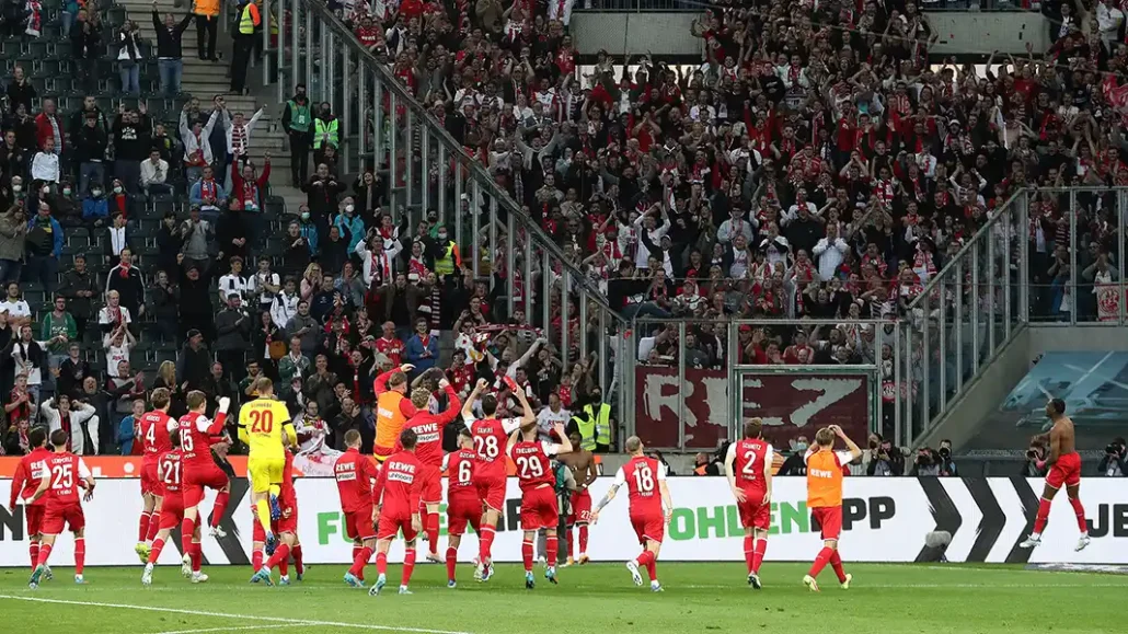 Der 1. FC Köln erlebt einen goldenen April: Mit vier Siegen in Folge spülen sich die Kölner in die internationalen Ränge. Besonders emotional: Der 3:1-Derbysieg gegen Borussia Mönchengladbach. (Foto: Bucco)