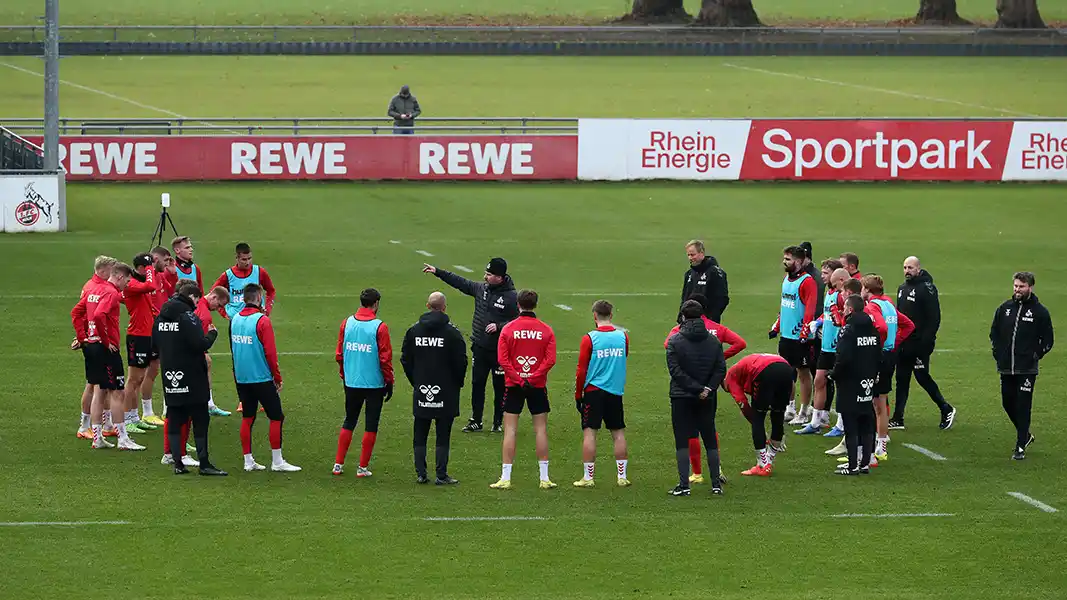 Die Profis des 1. FC Köln am Freitag im Mannschaftstraining. (Foto: Bucco)