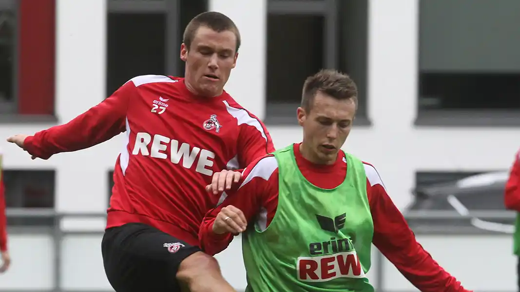 Ein Bild aus alten Tagen: Christian Clemens und Adam Matuschyk spielen ab sofort zusammen beim 1. FC Düren. (Archivfoto: Bopp)