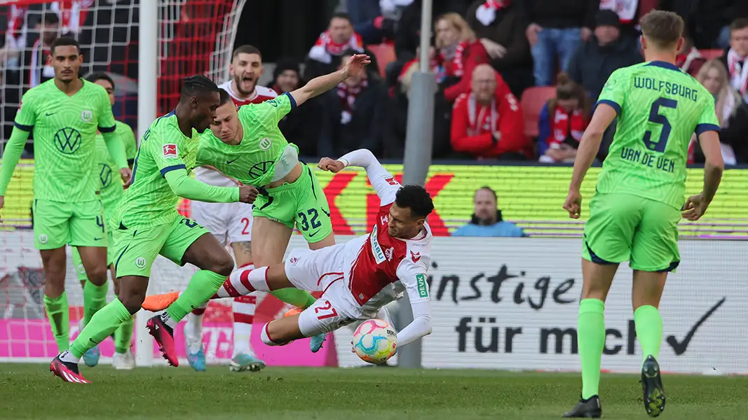 Der 1. FC Köln hat gegen den VfL Wolfsburg seine erste Heimniederlage in 2023 kassiert. (Foto: Bucco)