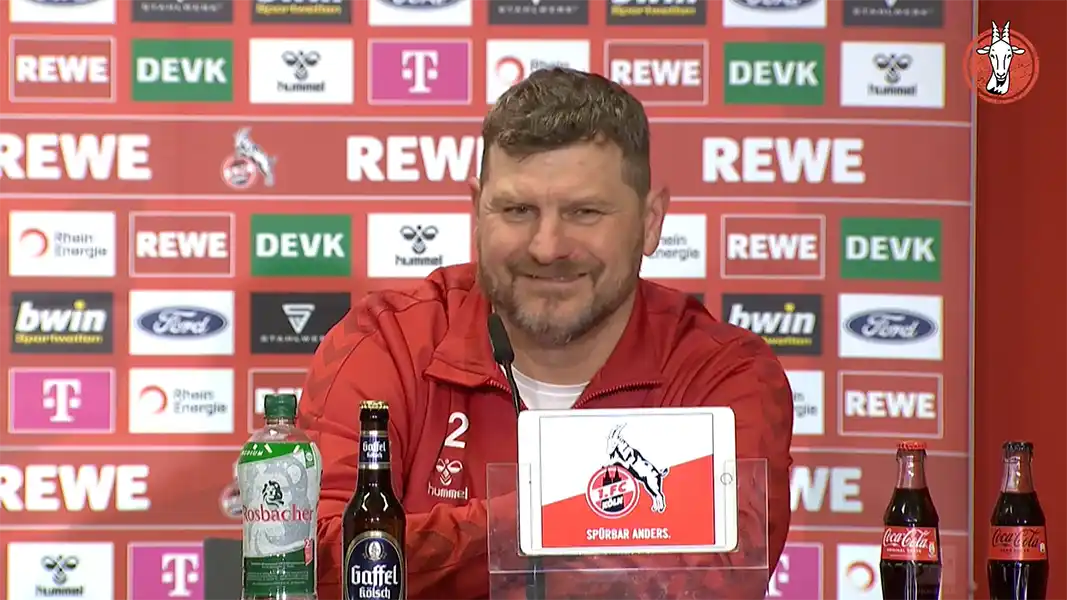 Steffen Baumgart nach dem Spiel gegen Frankfurt. (Foto: Screenshot)