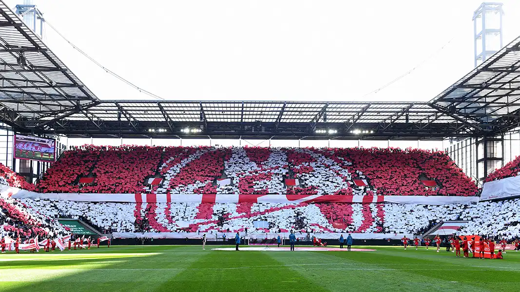 Die große Geburtstags-Choreografie zum 75. des 1. FC Köln. (Foto: IMAGO)