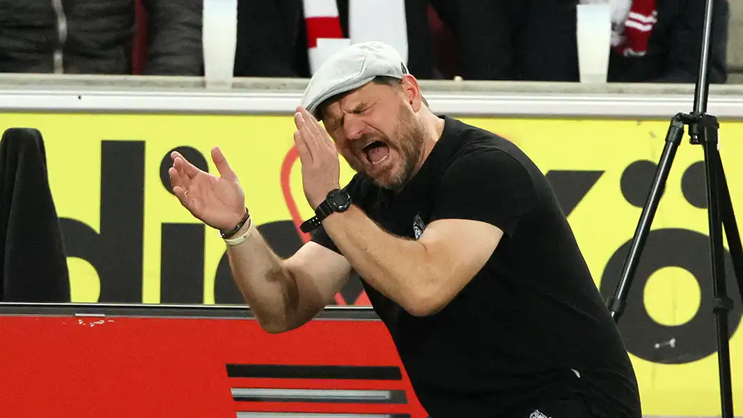 Steffen Baumgart im Hinspiel gegen Leverkusen. (Foto: Bucco)