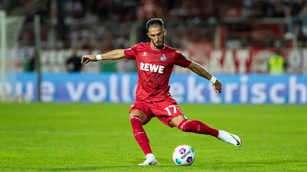 Leart Pacarada bei seinem Pflichtspieldebüt für den 1. FC Köln gegen den VfL Osnabrück. (Foto: IMAGO / Beautiful Sports)