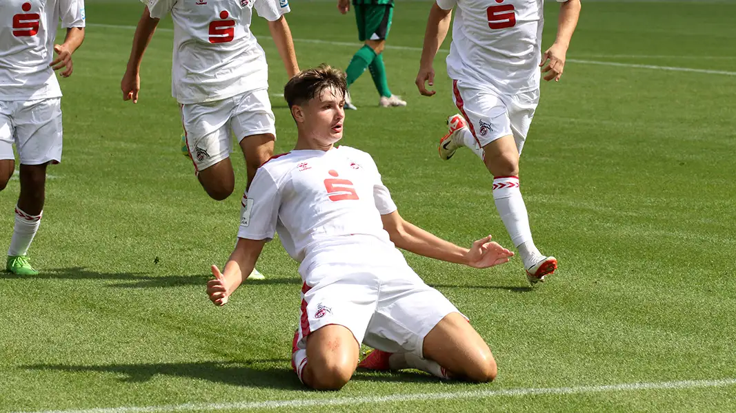 Jaka Cuber Potocnik hat für die U19 des 1. FC Köln das 2:0 gegen Gladbach erzielt. (Foto: GEISSBLOG)
