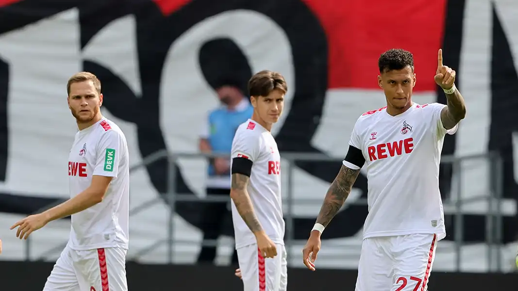 Benno Schmitz, Denis Huseinbasic und Davie Selke gegen Hoffenheim. (Foto: Bucco)