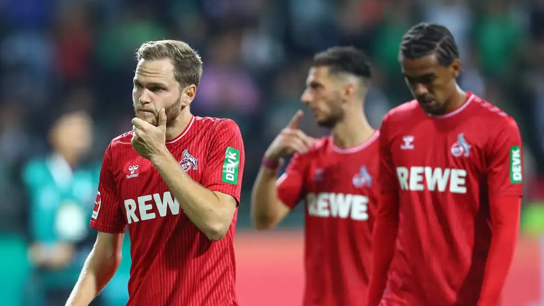 Benno Schmitz und der 1. FC Köln sind ratlos ob der nächsten verspielten Führung. (Foto: IMAGO / Jan Huebner)