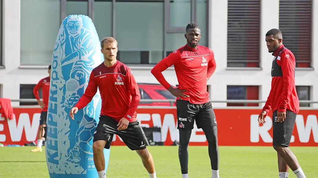 Sebastian Andersson, Tolu Arokodare und Anthony Modeste - drei Ex-Stürmer der Geißböcke im FC-Training. (Archivbild: Bucco)