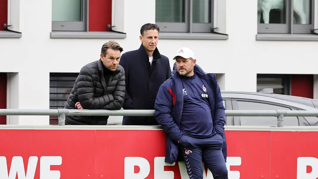 Thomas Kessler, Christian Keller und Steffen Baumgart entscheiden beim 1. FC Köln über die Transfers. (Foto: Bucco)