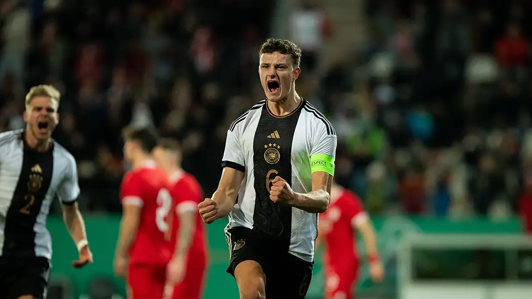 Eric Martel hat am Dienstagabend sein erstes Länderspieltor für die deutsche U21-Nationalmannschaft erzielt. (Foto: IMAGO / Beautiful Sports)