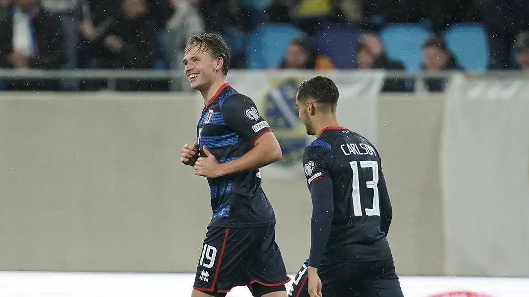 Mathias Olesen hat sein erstes Tor für Luxemburg erzielt. (Foto: IMAGO / Schmitt)