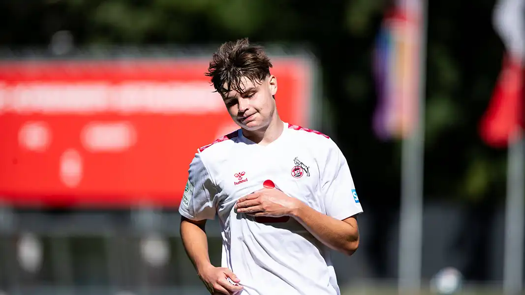 Jaka Cuber Potocnik und die U19 des 1. FC Köln kommen nicht in Fahrt. (Foto: IMAGO / Beautiful Sports)