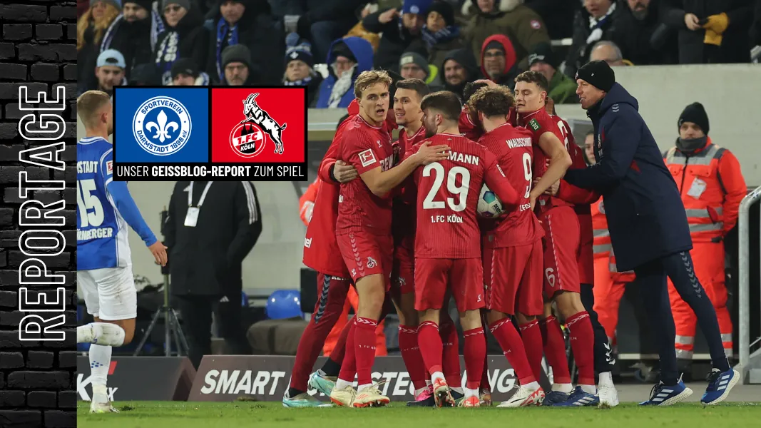 Der FC jubelt über das 1:0 in Darmstadt. (Foto: IMAGO / HMB-Media)