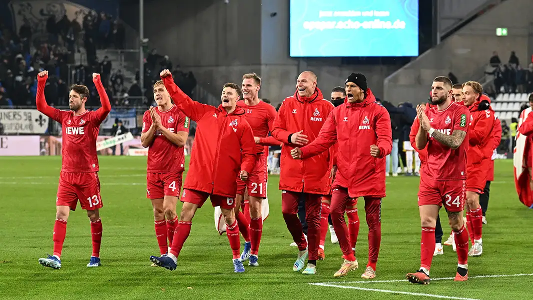 Der 1. FC Köln konnte in Darmstadt endlich wieder mit seinen Fans feiern. (Foto: IMAGO / Huebner)