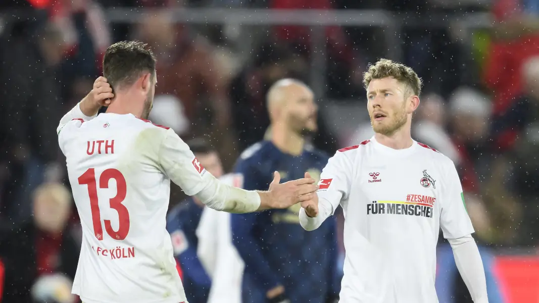 Florian Kainz und Mark Uth beim Heimspiel gegen Mainz. (Foto: IMAGO / Sven Simon)