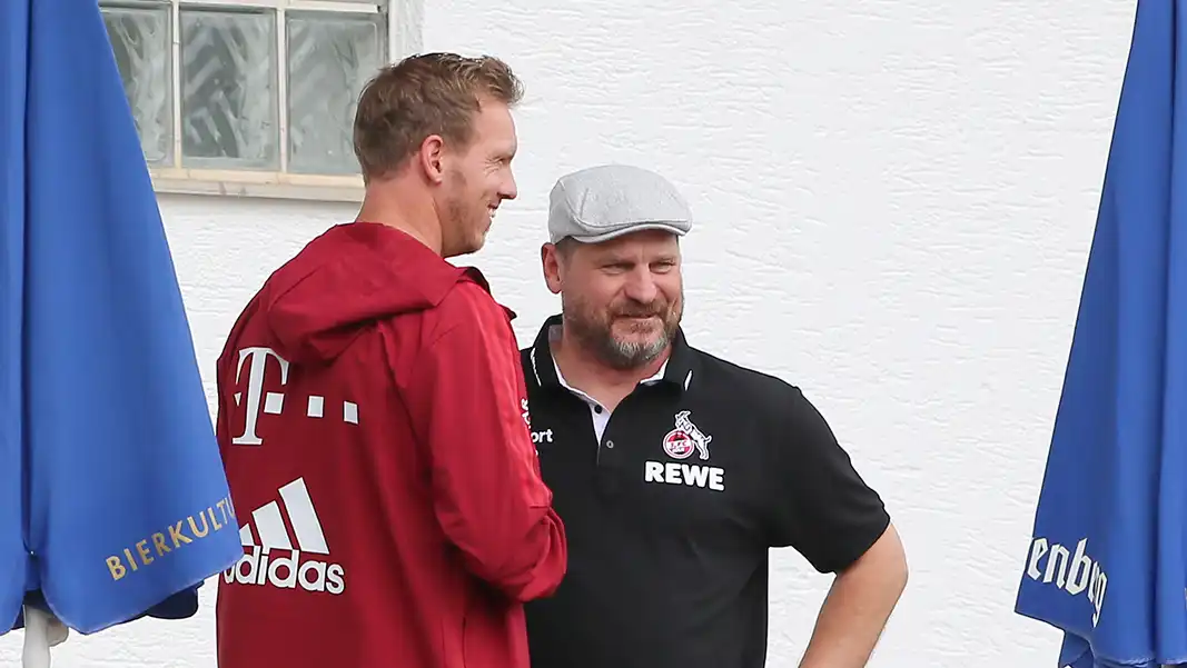 Julian Nagelsmann und Steffen Baumgart. (Foto: Bucco)