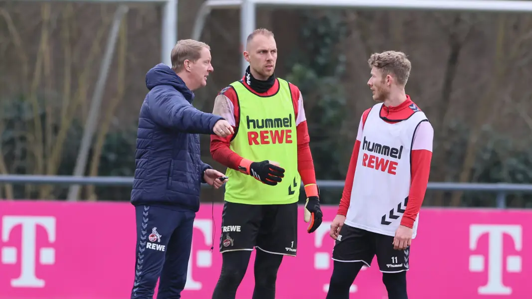 Als nächstes wartet die TSG Hoffenheim auf Timo Schultz, Marvin Schwäbe und Florian Kainz (v.l.). (Foto: Bucco)