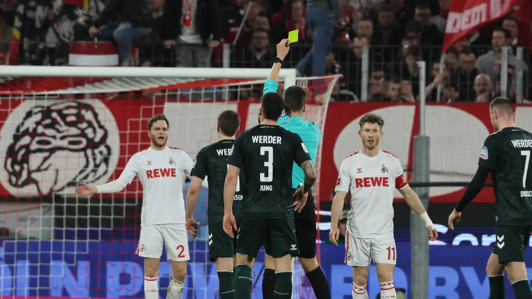 Florian Kainz hat gegen Werder Bremen seine dritte Gelbe Karte gesehen. (Foto: Bucco)