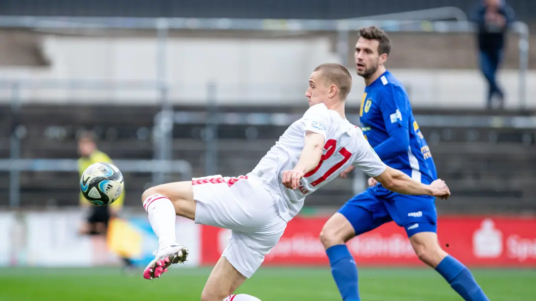 Profi-Stürmer Florian Dietz sammelte gegen Düren bei der U21 des 1. FC Köln Spielpraxis. (Foto: IMAGO / Beautiful Sports)