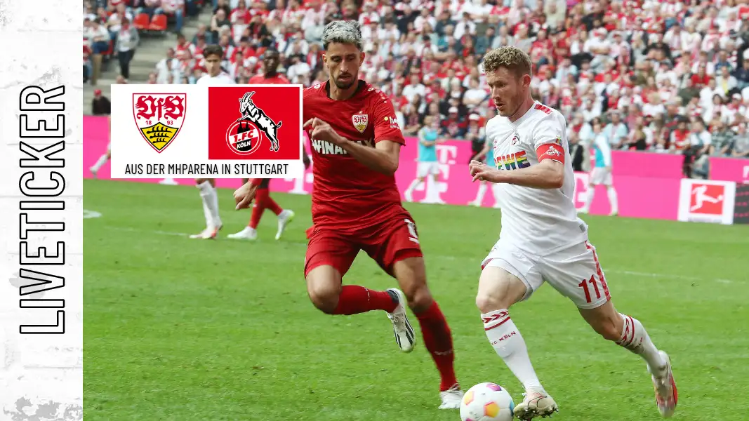 Florian Kainz im Hinspiel gegen den VfB Stuttgart im Zweikampf mit Atakan Karazor. (Foto: Bucco)