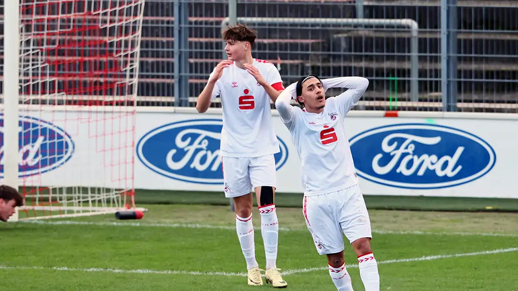 Jaka Potocnik und Abdul Malik Yilmaz bei der 0:2-Niederlage gegen Bayer Leverkusen. (Foto: Bucco)