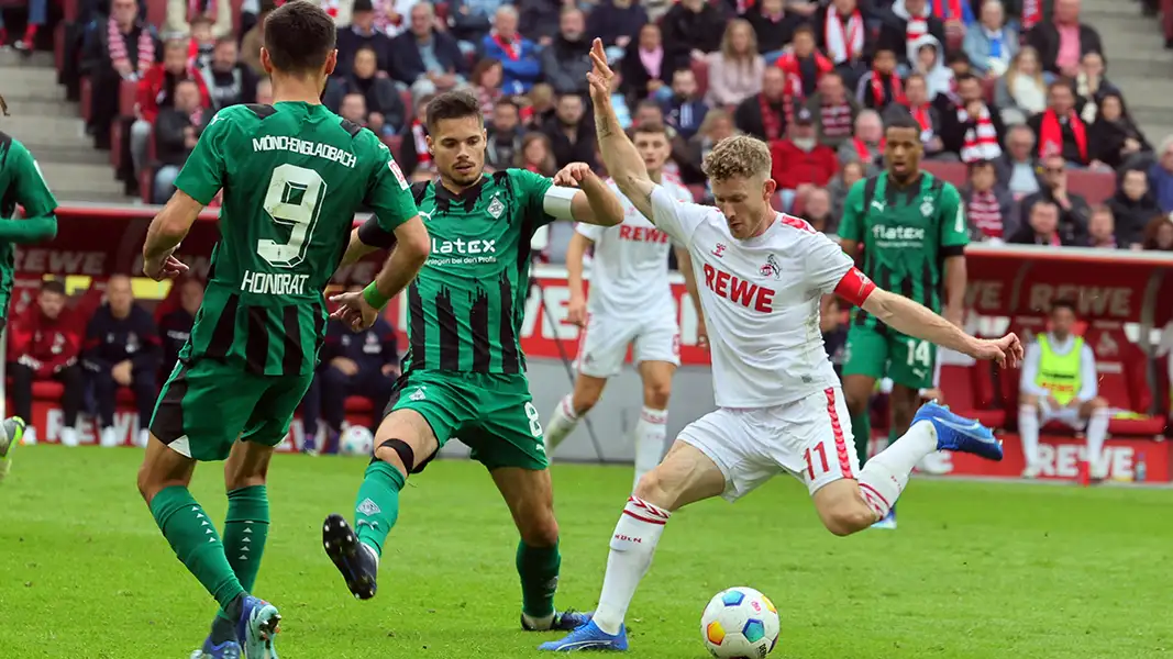 Der 1. FC Köln hat das Hinspiel gegen Borussia Mönchengladbach mit 3:1 gewonnen. (Foto: Bucco)