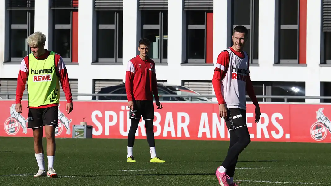 Luca Waldschmidt, Dejan Ljubicic und Denis Huseinbasic am Montag im FC-Training. (Foto: GEISSBLOG)