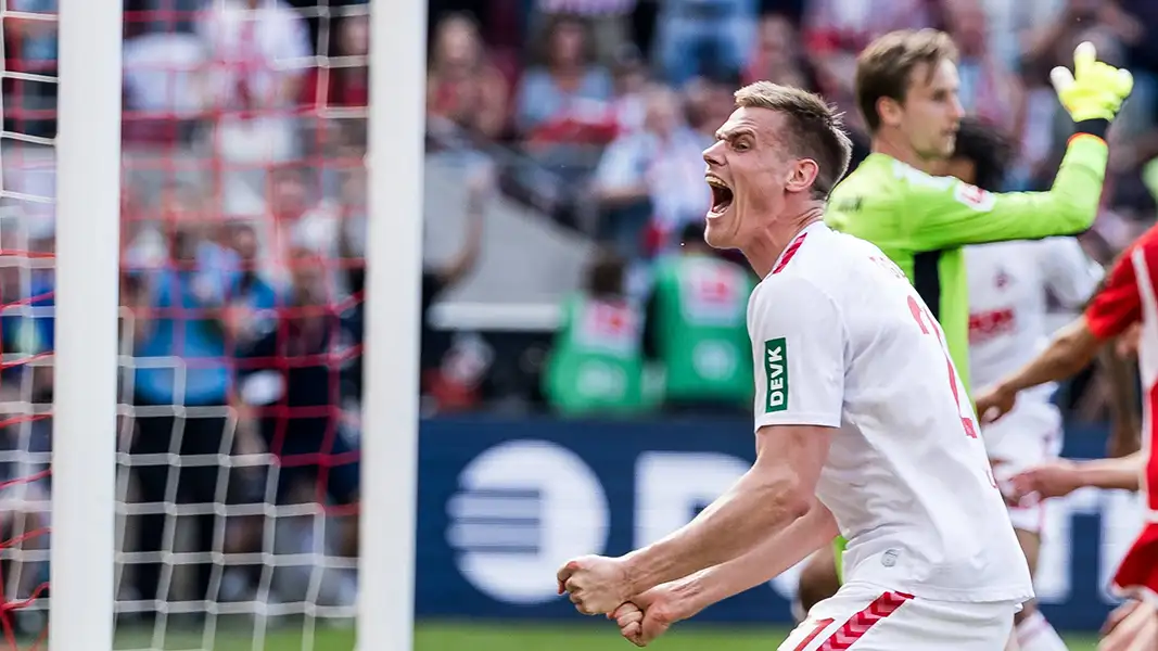 Jubel bei Steffen Tigges, dem Torschützen zum 2:2. (Foto: IMAGO / Beautiful Sports))