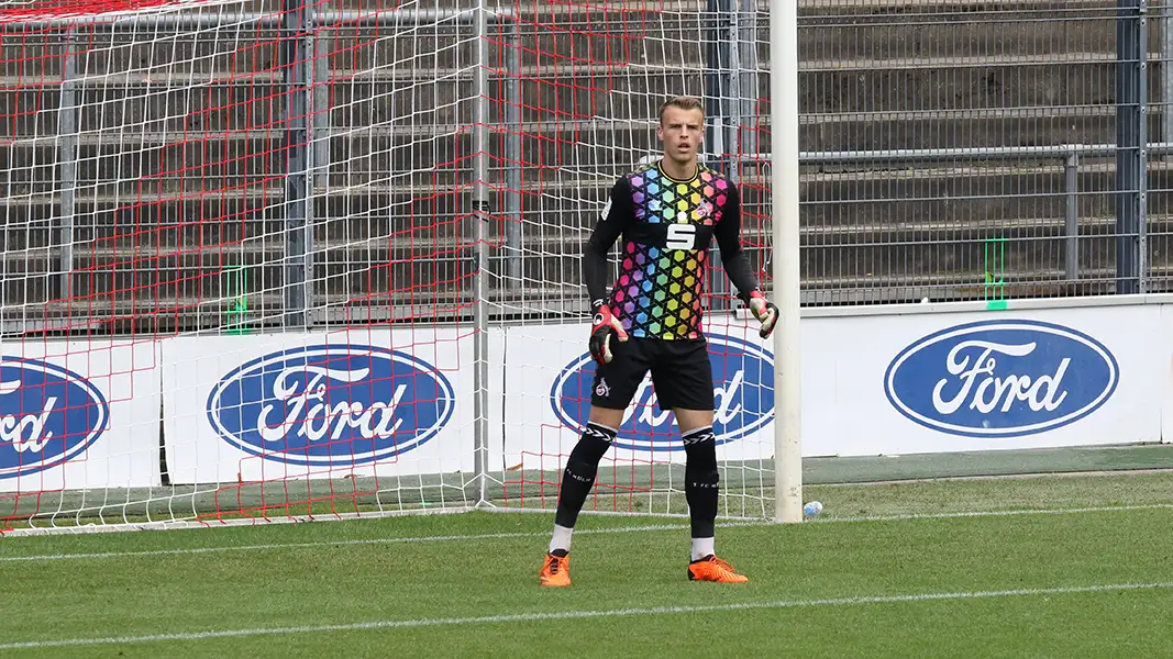 Luis Hauer stand bei der U19 des 1. FC Köln in Duisburg zwischen den Pfosten. (Foto: GEISSBLOG)