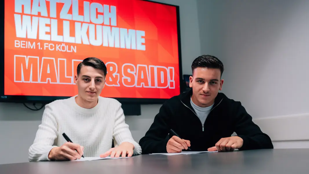 Malek (l.) und Said El Mala wechseln zum 1. FC Köln. (Foto: 1. FC Köln)