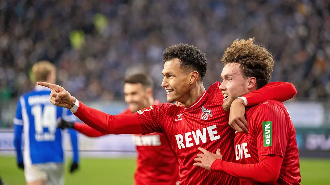 Spielen sie nächste Saison noch zusammen beim 1. FC Köln? Davie Selke und Luca Waldschmidt. (Foto: IMAGO / Nordphoto)