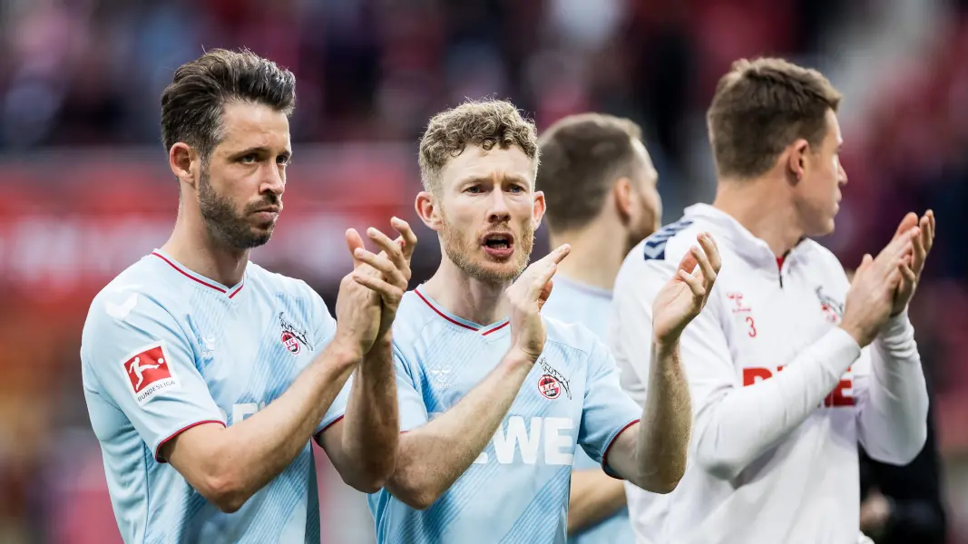 Mark Uth, Florian Kainz und Dominique Heintz (v.l.) wollen mit dem 1. FC Köln zurück in die Bundesliga. (Foto: IMAGO / Beautiful Sports)