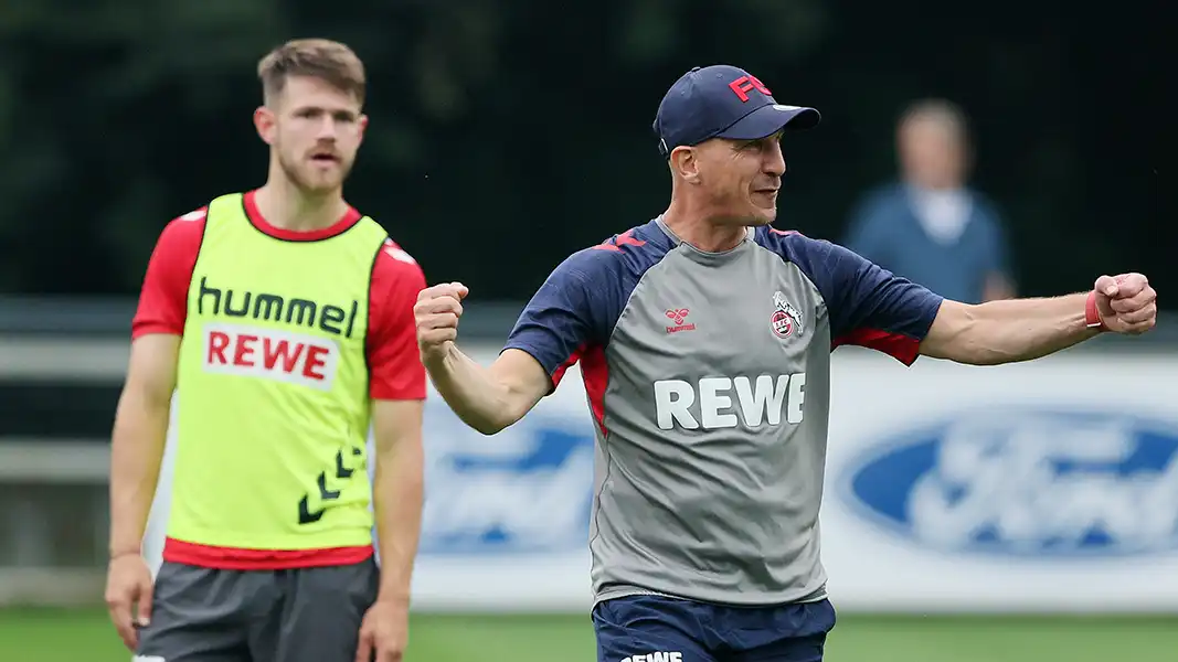 Jan Thielmann und Gerhard Struber reisen mit dem FC-Tross am Sonntag ins Trainingslager. (Foto: Bucco)