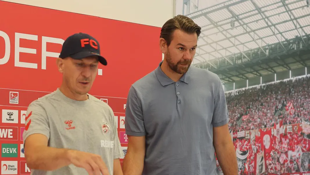 Gerhard Struber und Thomas Kessler am Freitag auf der Pressekonferenz. (Foto: Bucco)