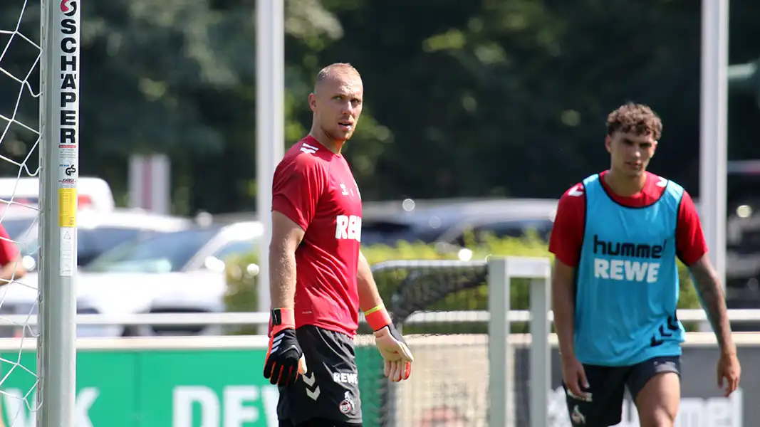 Marvin Schwäbe am Dienstag im Training. (Foto: GEISSBLOG)