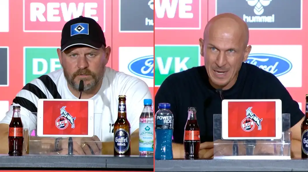 Die Pressekonferenz nach dem Spiel. (Foto: 1. FC Köln)